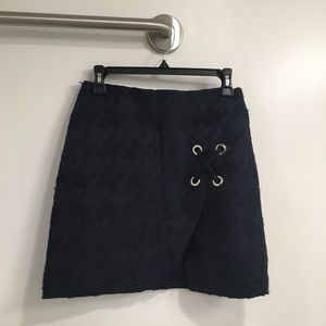 Zara Navy Wrap Skirt